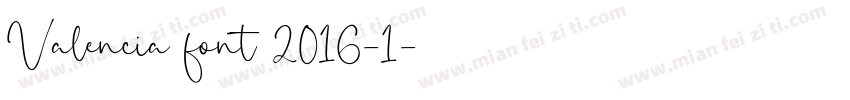 Valencia font 2016-1字体转换
